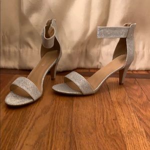 Silver heeled sandal